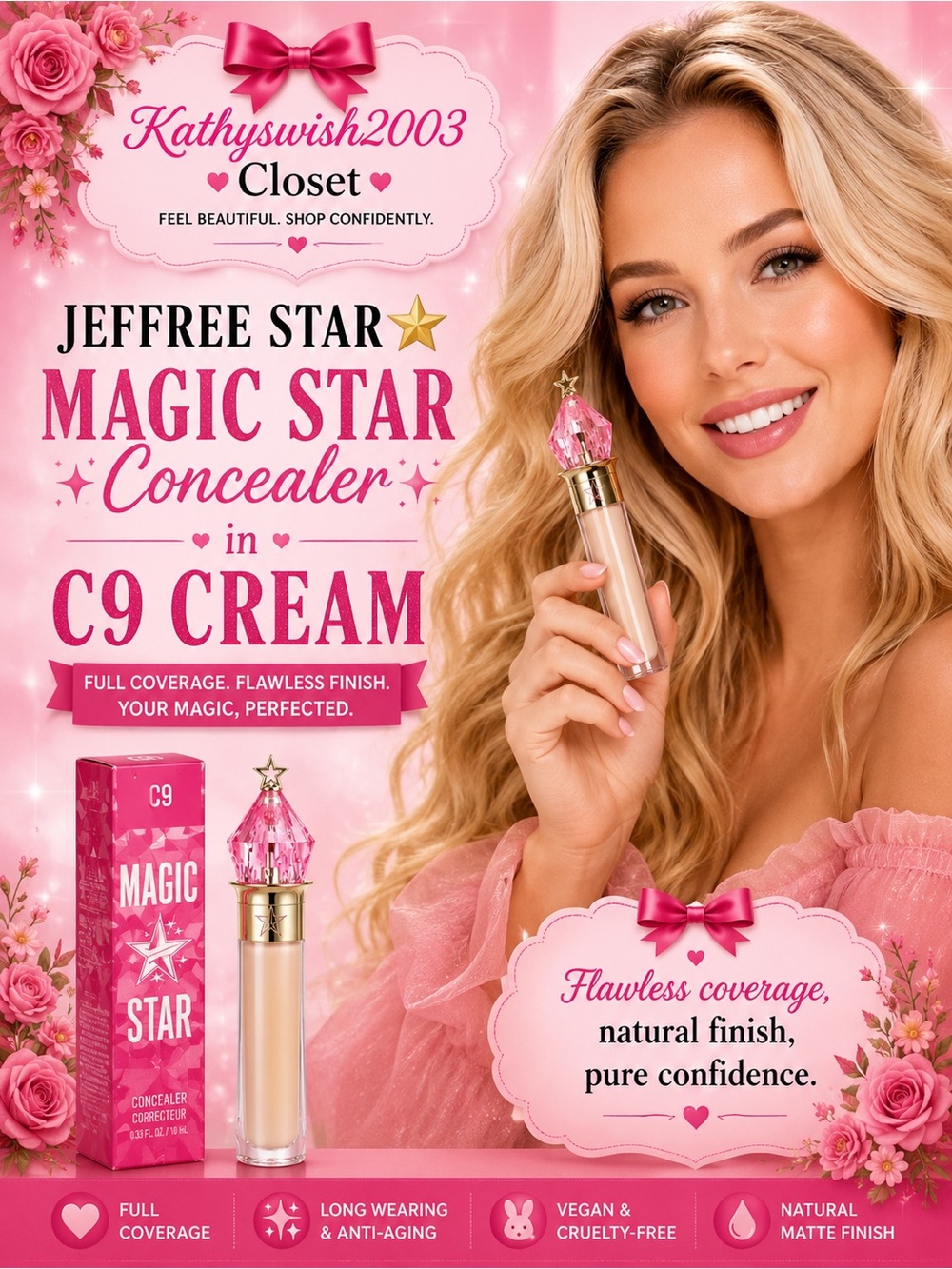 Jeffree Star Magic Star Concealer in C9 Cream